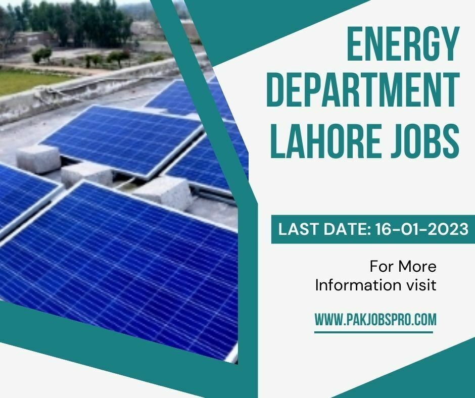 Energy Department Lahore Jobs 2023